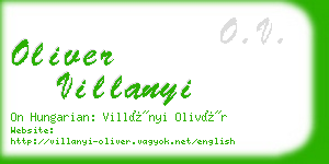 oliver villanyi business card